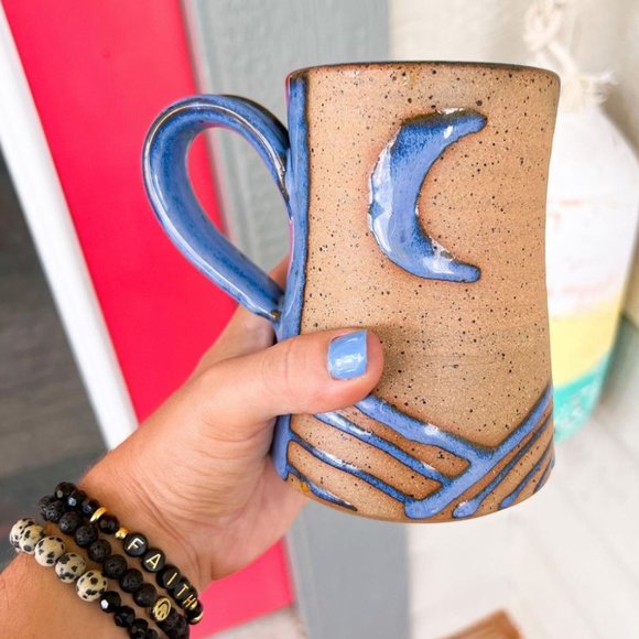 Faith Black Bracelet Stack Handmade with Genuine Stone Beads New - Picture 3 of 4